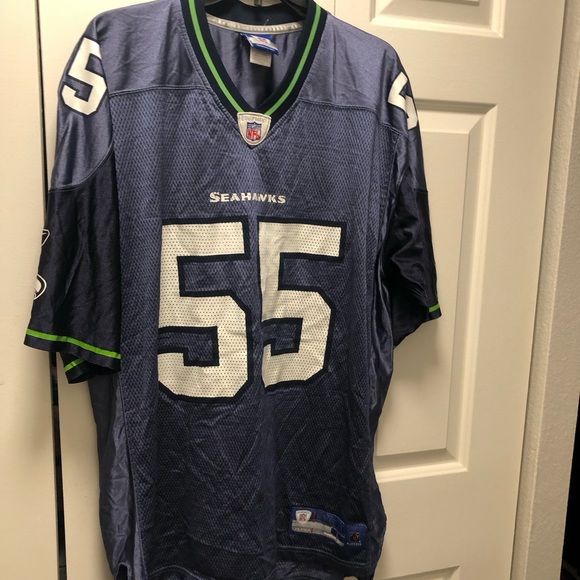 Reebok On Field Sharper#55 Seattle Seahawks NFL Football Men's Jersey Size Large - Picture 1 of 15